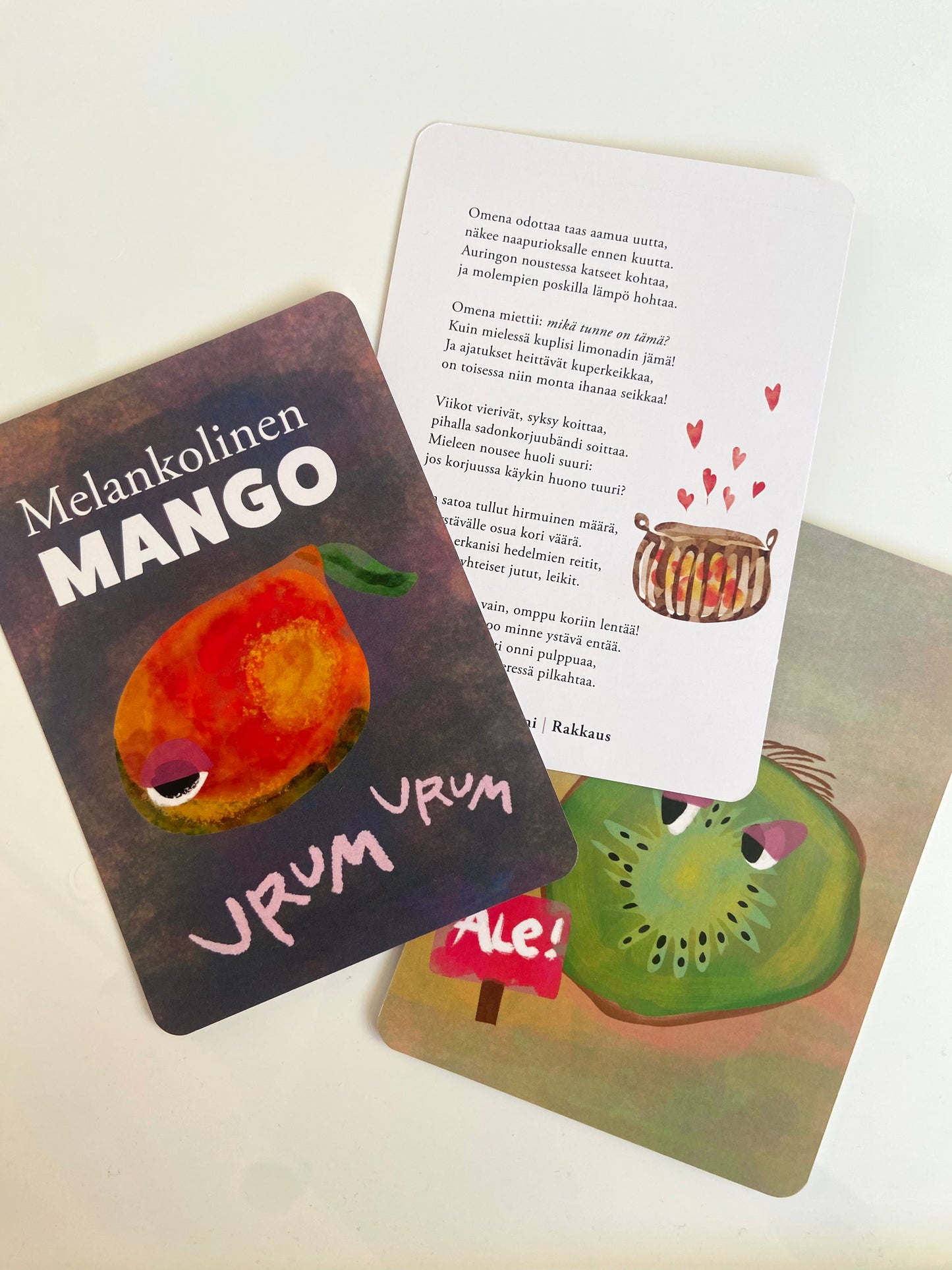 3 kpl Melankolinen mango -tunnekorttisettejä